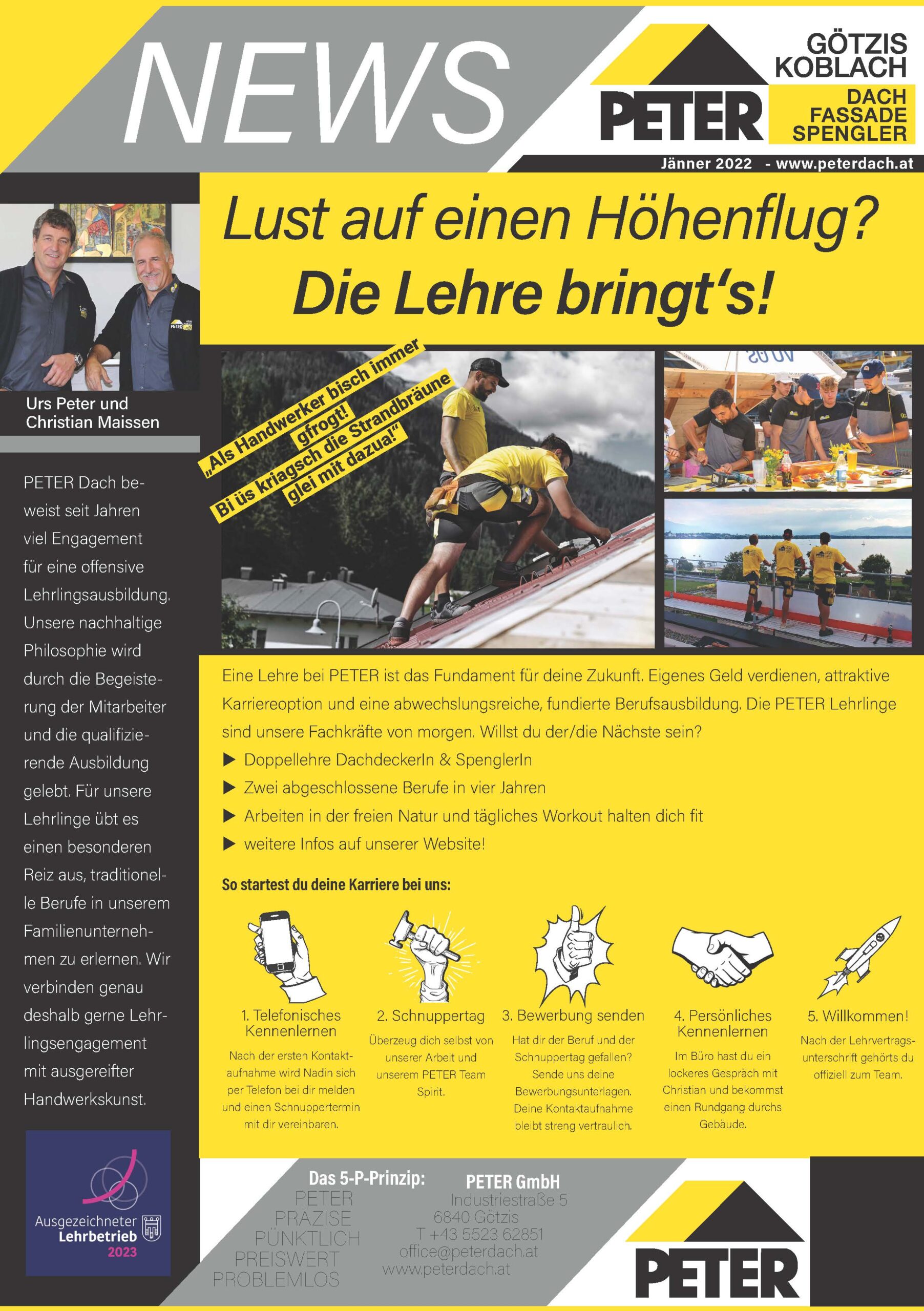 Peter-Dach-Peter-News-Lehre-Rheintal-Vorarlberg-Götzis-Jänner-22